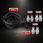 KIT OIL CATCH CAN UNIVERSAL MULTIMARCAS + FILTRO BREATHER – PRETO - Imagem 5