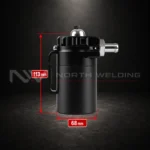 KIT OIL CATCH CAN UNIVERSAL MULTIMARCAS + FILTRO BREATHER – PRETO - Imagem 4